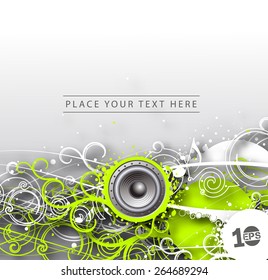 Abstract music notes design for music background use, vector illustration