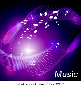 Abstract music notes design for music background use, vector illustration