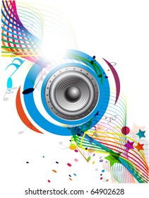 abstract music notes design for music background use, vector illustration