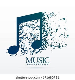 abstract music notes design background