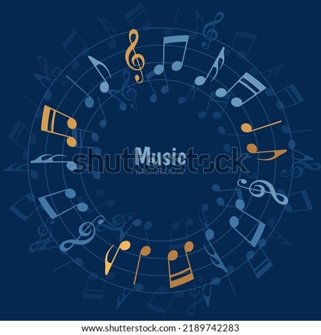 abstract music notes design for music background