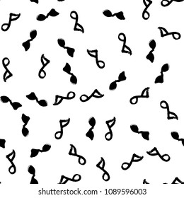 Abstract music notes seamless pattern background. Vector musical illustration melody decoration