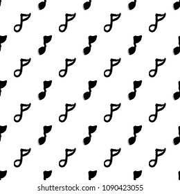 Abstract music notes seamless pattern background. Vector musical illustration melody decoration