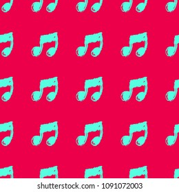 Abstract music notes seamless pattern background. Vector musical illustration melody decoration