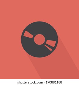 abstract music object on a red background
