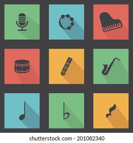 abstract music objects on a special background