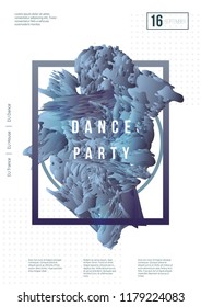 Abstract music poster design. Modern gradient flyer template.