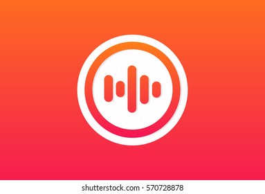 Abstract music poster volume sign vector design