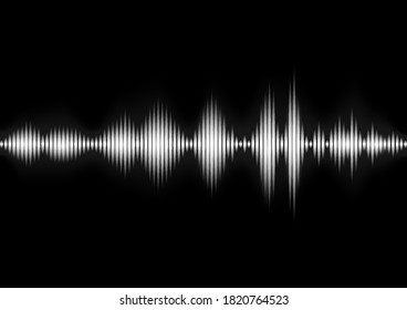 Abstract music pulse background. Vector sound wave. Audio track wave graph of frequency.