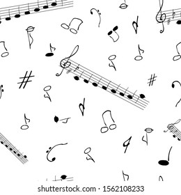 Abstract music seamless pattern background vector illustration for your design.