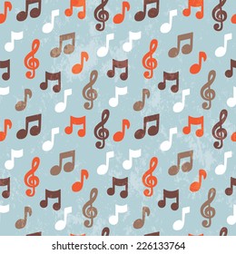 Abstract music seamless pattern background vector illustration for your design Pattern of notes.