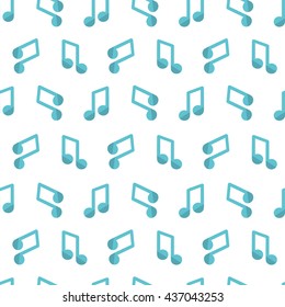 Abstract music seamless pattern background vector illustration for your design Pattern of notes.