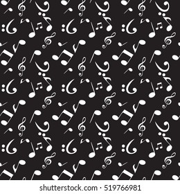 Abstract Music Seamless Pattern Background. Vector Illustration. EPS10