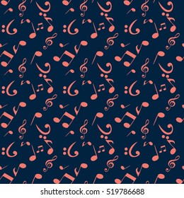 Abstract Music Seamless Pattern Background. Vector Illustration. EPS10