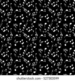 Abstract Music Seamless Pattern Background. Vector Illustration. EPS10