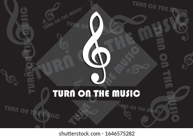 Abstract Music Shape Background random with black and white combination Vector