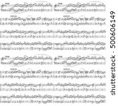 Abstract music sheet on white, seamless pattern