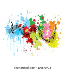 Abstract music sound theme background vector illustration