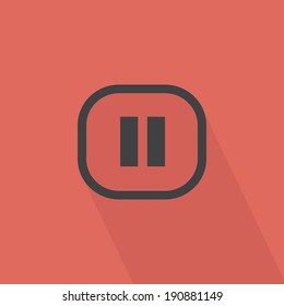abstract music symbol on a red background