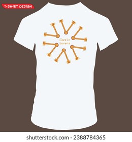 The Abstract music T-shirt Design 