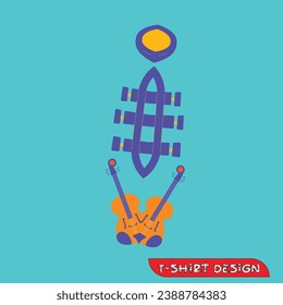 The Abstract music T-shirt Design 