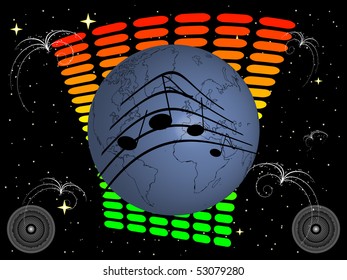 Abstract music vector background