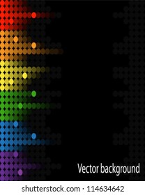 abstract music volume equalizer on black background