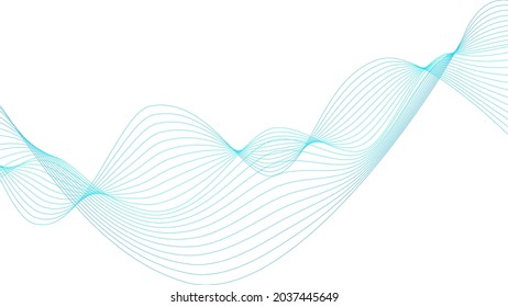 Abstract music wave element for design. Vector illustration of smooth motion dynamics. EPS 10.