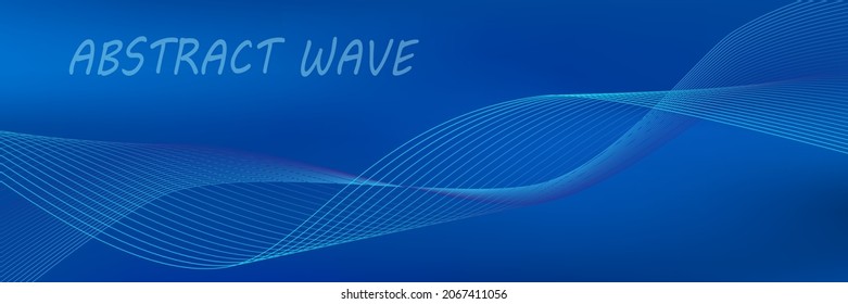 Abstract music wave element for design. Vector illustration of smooth motion dynamics. EPS 10.