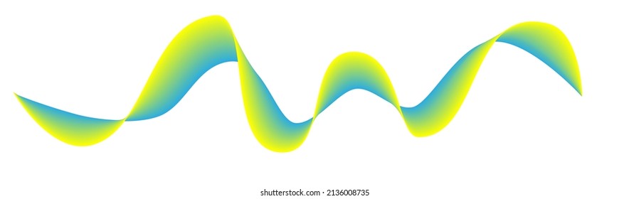 Abstract music wave element for design. Vector illustration of smooth motion dynamics. EPS 10.