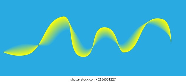 Abstract music wave element for design. Vector illustration of smooth motion dynamics. EPS 10.
