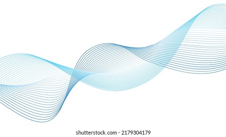 Abstract music wave element for design. Vector illustration of smooth motion dynamics. EPS 10.