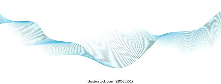 Abstract music wave element for design. Vector illustration of smooth motion dynamics. EPS 10.