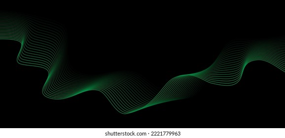 Abstract music wave element for design. Vector illustration of smooth motion dynamics. EPS 10.