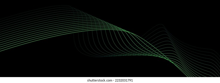Abstract music wave element for design. Vector illustration of smooth motion dynamics. EPS 10.