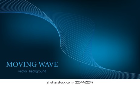 Abstract music wave element for design. Vector illustration of smooth motion dynamics. EPS 10.