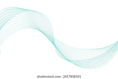 Abstract music wave element for design. Vector illustration of smooth motion dynamics. EPS 10.