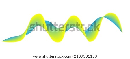 Abstract music wave element for design. Vector illustration of smooth motion dynamics. EPS 10.