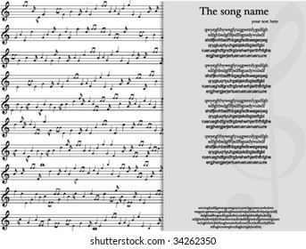 Abstract musical background, banner, flyer, cover