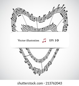 Abstract musical background. Eps 10 vector illustration.