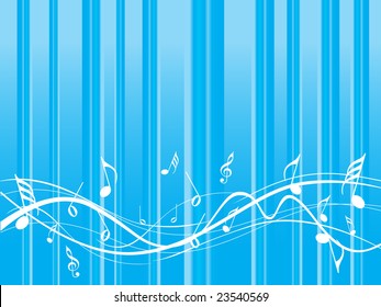 Abstract Musical Background With Music Nodes