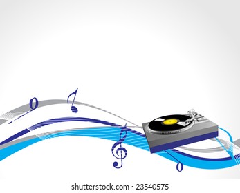 Abstract Musical Background With Music Nodes