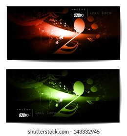 abstract musical background with notes