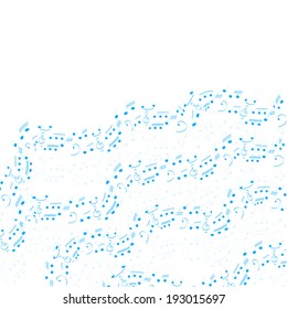 Abstract musical background with notes