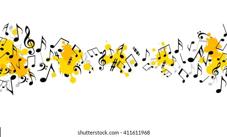 Abstract musical background with notes