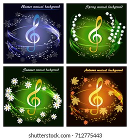 Abstract musical background seasons