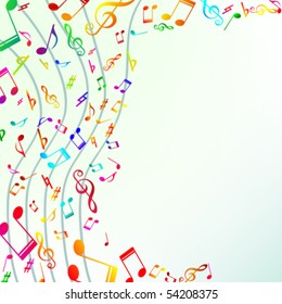 Abstract musical background. Vector.