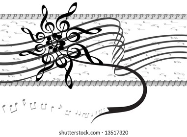 Resumo musical. Ilustração vetorial