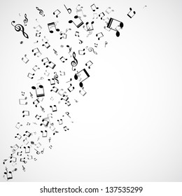 Abstract musical background (vector illustration)