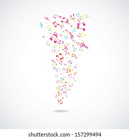 Abstract musical background (vector illustration)